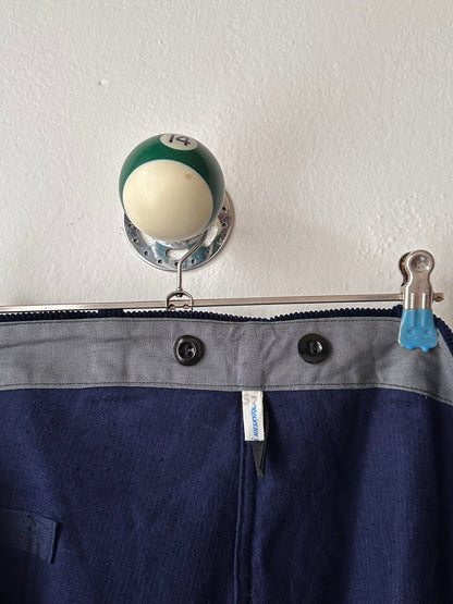 Deadstock king sized East‑German corduroy work trousers Navy - w47