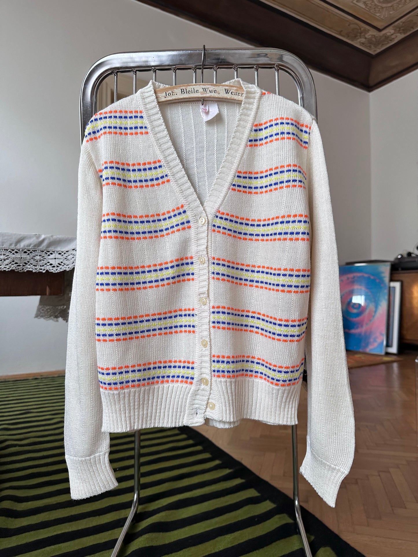 80s kids acryl cardigan