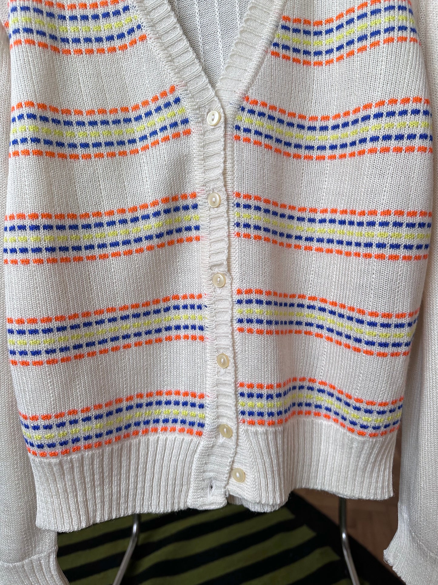 80s kids acryl cardigan