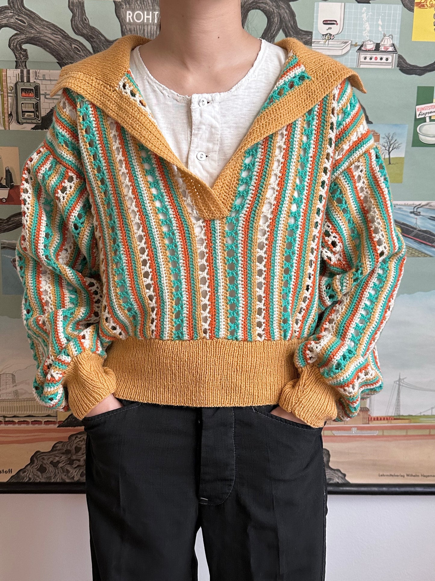 mesh knit polo handmade in Berlin