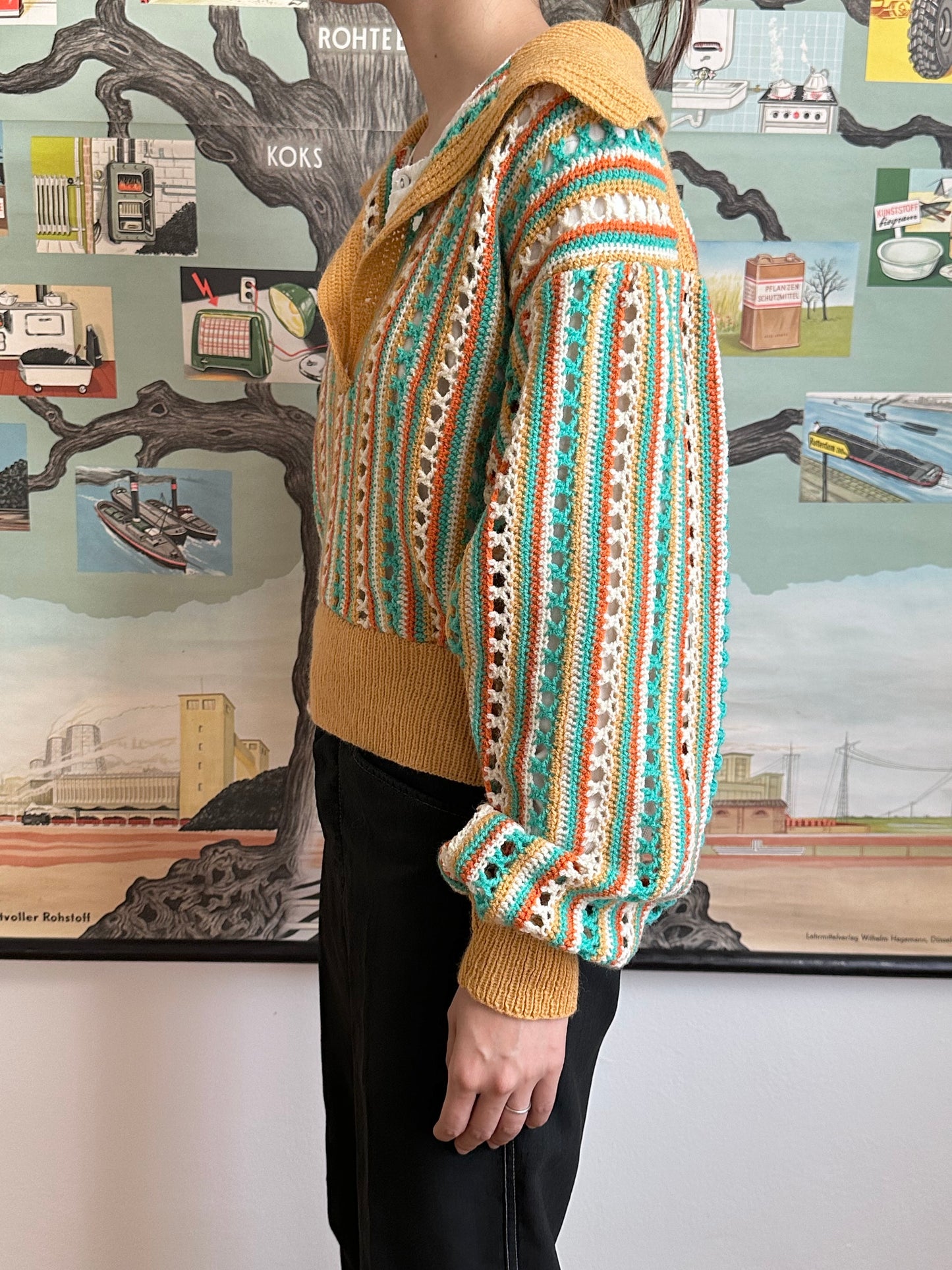 mesh knit polo handmade in Berlin