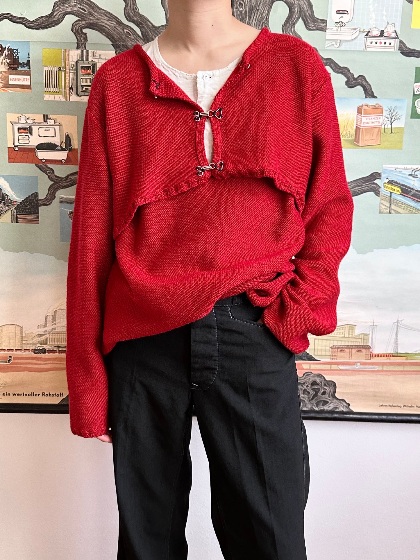 90s hooked bib sweater