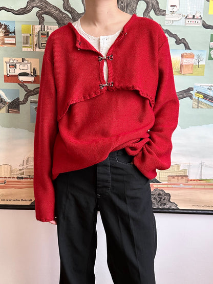 90s hooked bib sweater