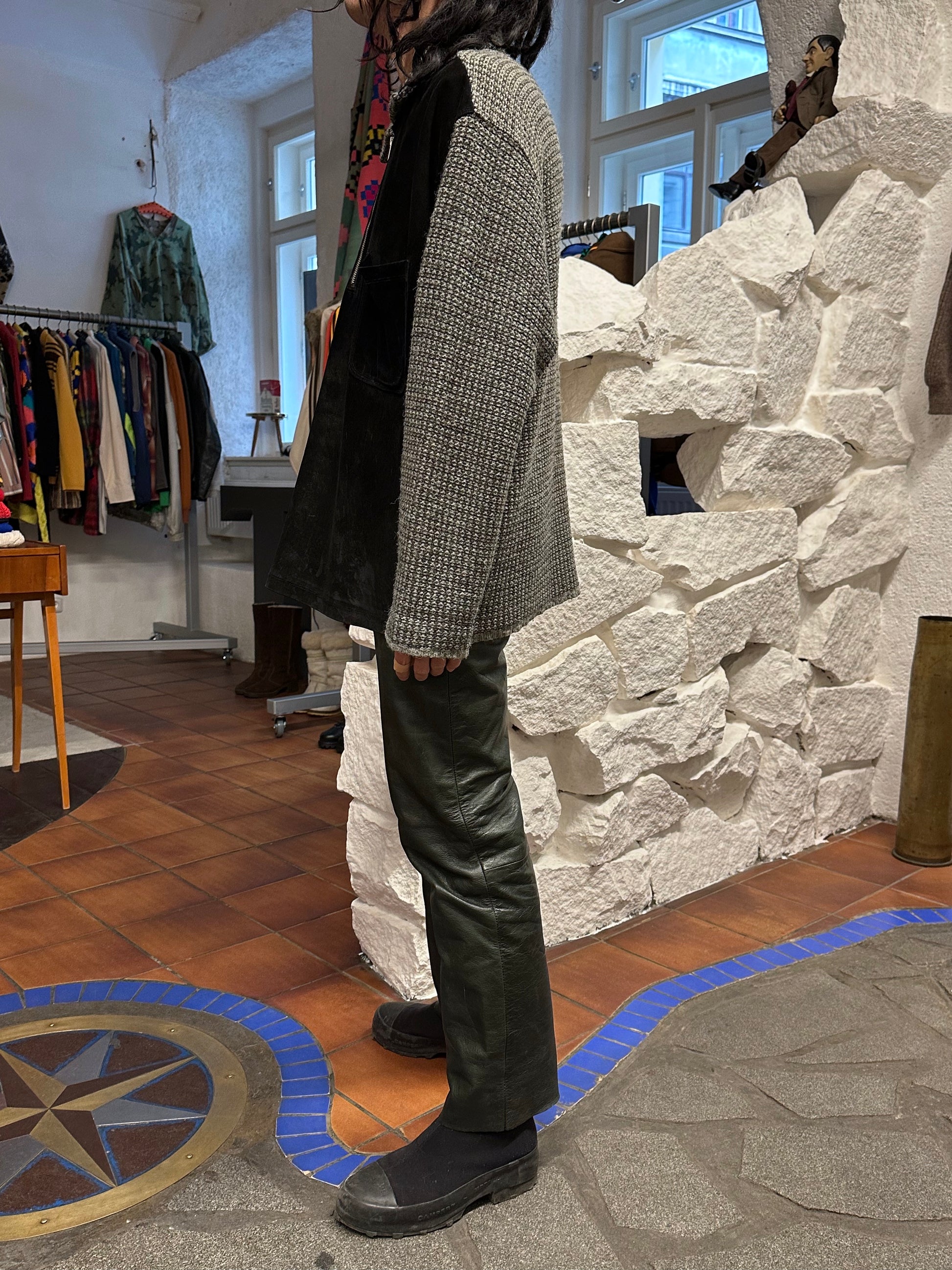 90's Vintage ヴィンテージ 90年代 Toto Praha Prague プラハ 古着屋 古着  Suède Leather レザー スエード Pullover Smock ユーロ古着 ヨーロッパ古着 古着卸 