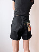 60s France black shorts, dead stock