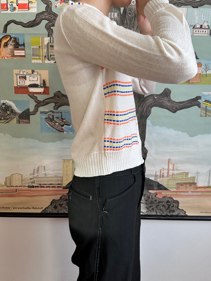 80s kids acryl cardigan