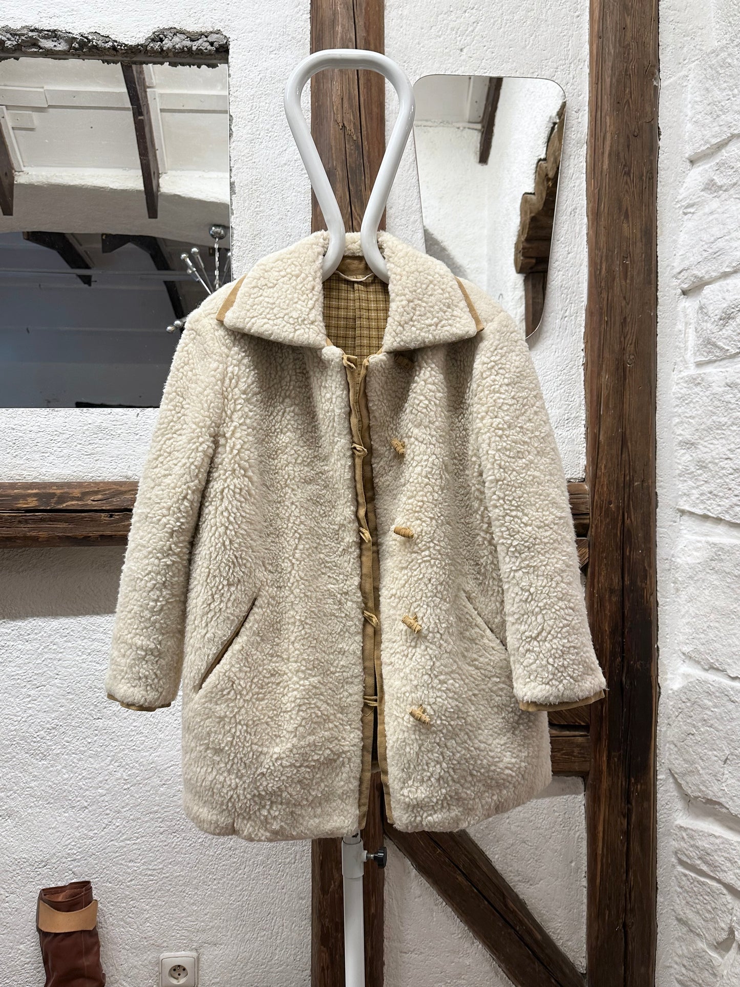 70's VEB wool pile boa jacket