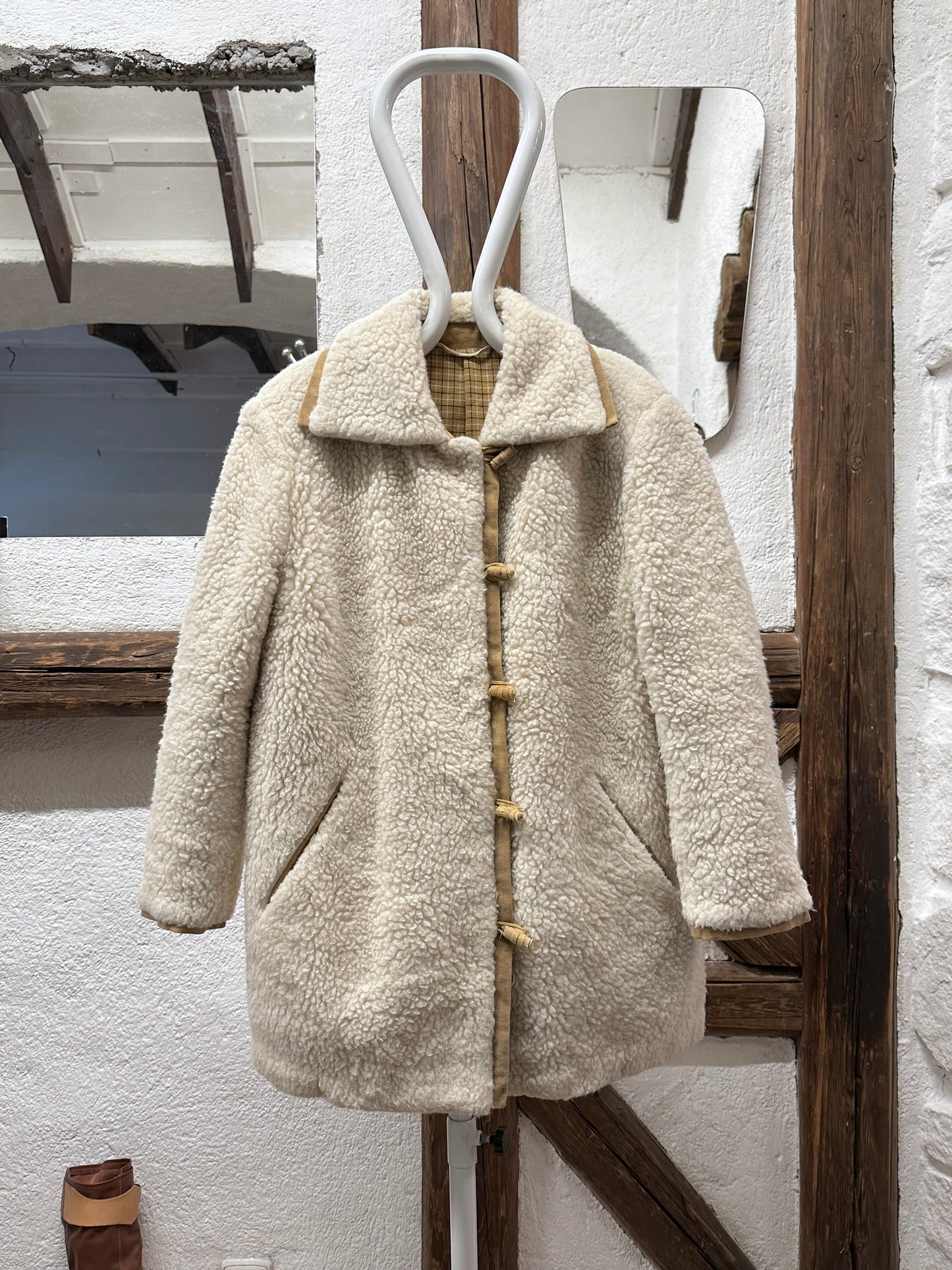 70's VEB wool pile boa jacket