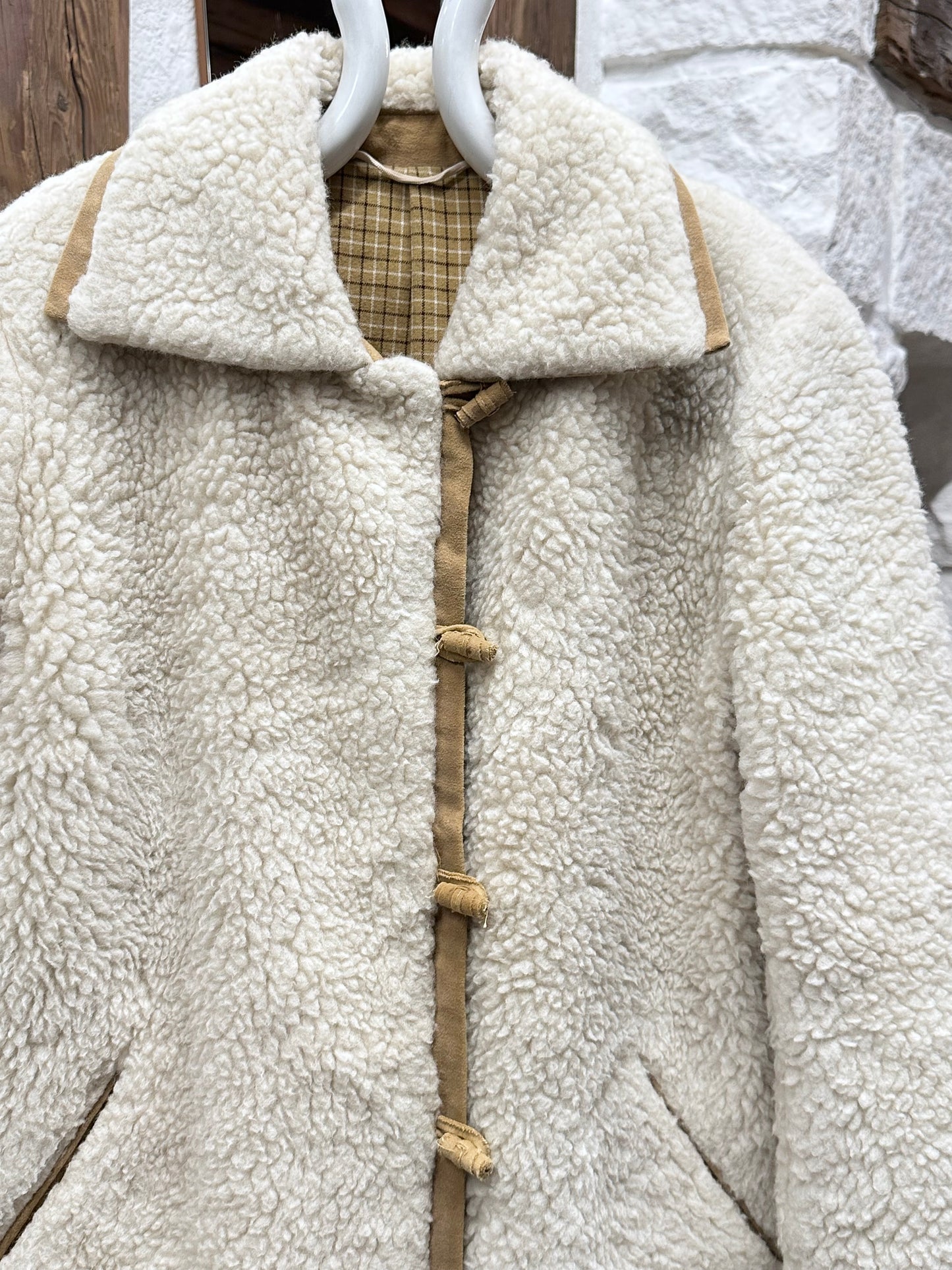 70's VEB wool pile boa jacket