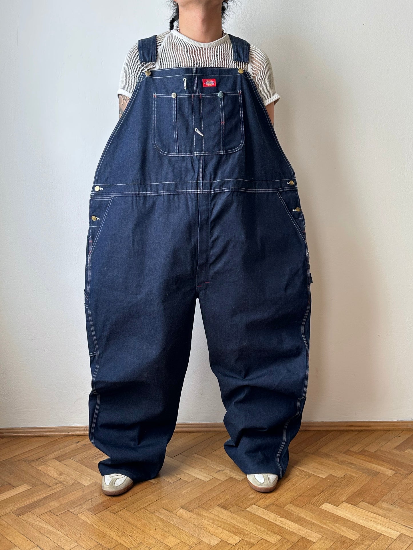 Oversized Dickies denim overalls