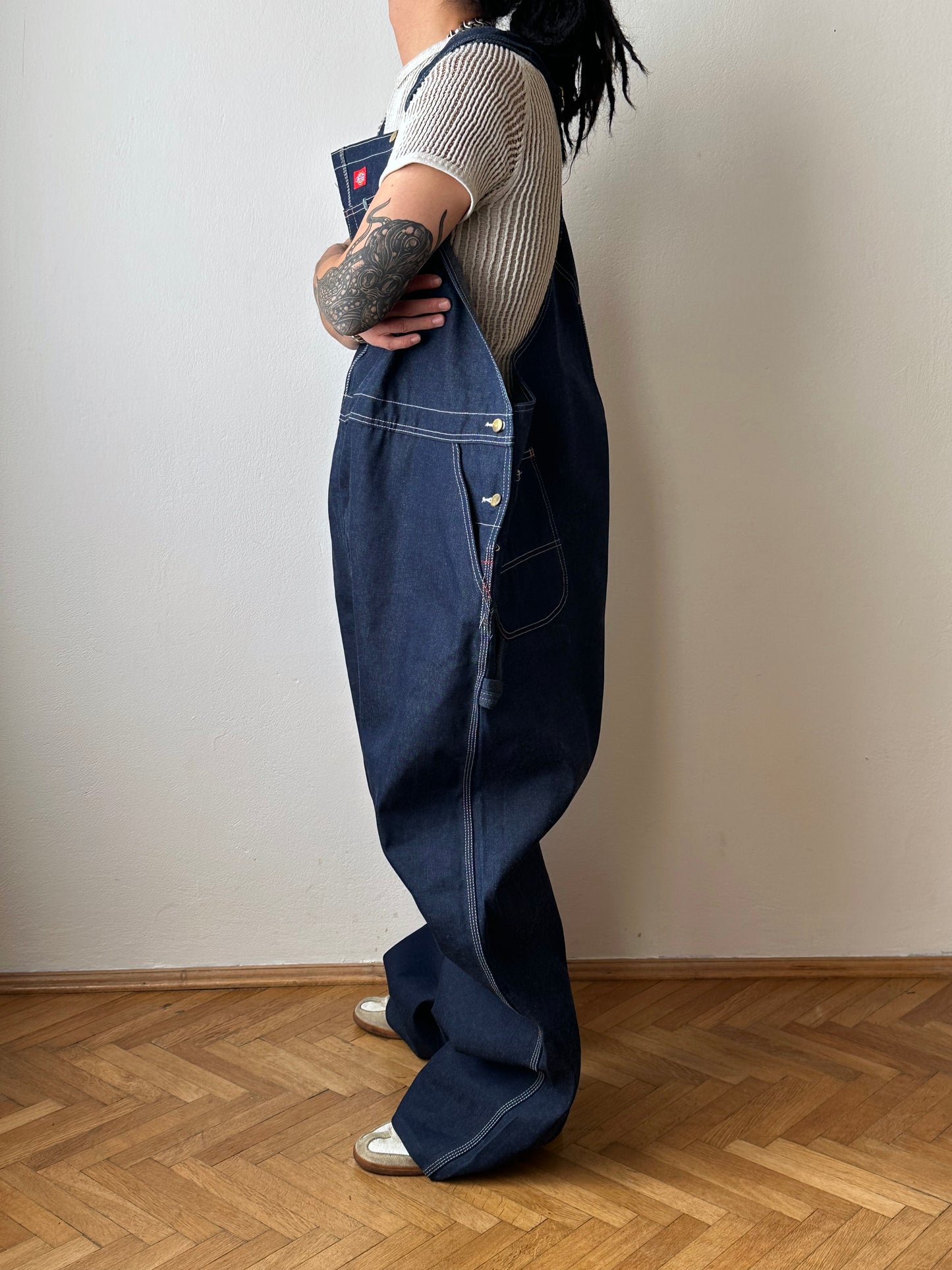 Oversized Dickies denim overalls