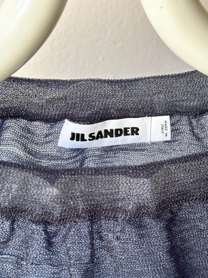 JIL SANDER mesh skirt in navy