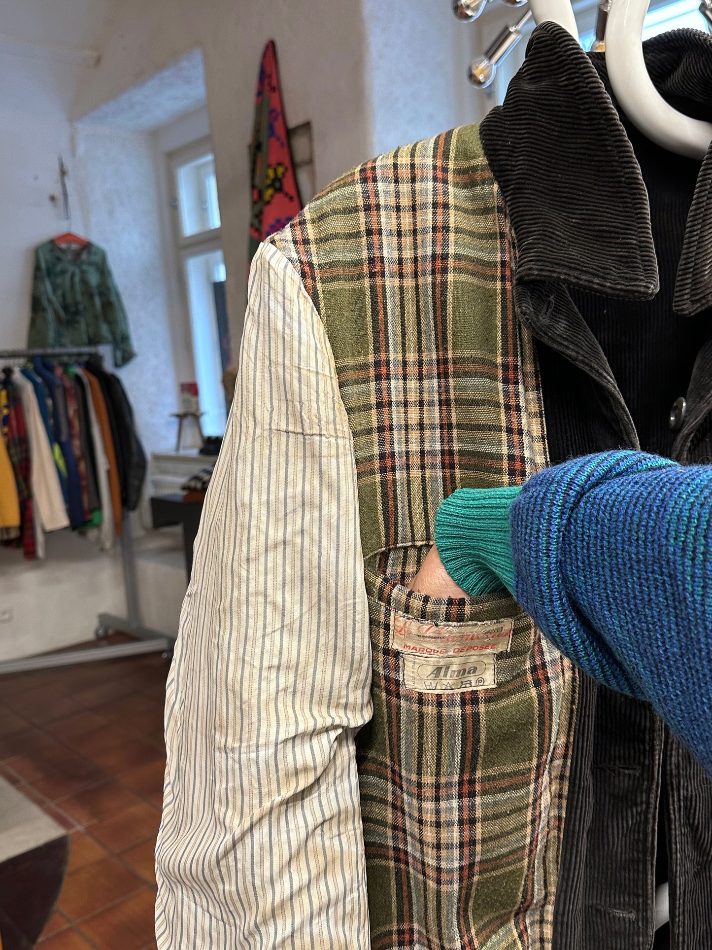 50's 60's 50年代 60年代 Hunting Jacket Made in France French vintage フレンチヴィンテージ Toto Praha 古着屋 プラハ Prague Vintage store Vintage clothing ハンティングジャケット フレンチワーク フランス買い付け 古着 ユーロ古着 ヨーロッパ古着 フランス古着 古着卸 Black corduroy コーデュロイ 黒