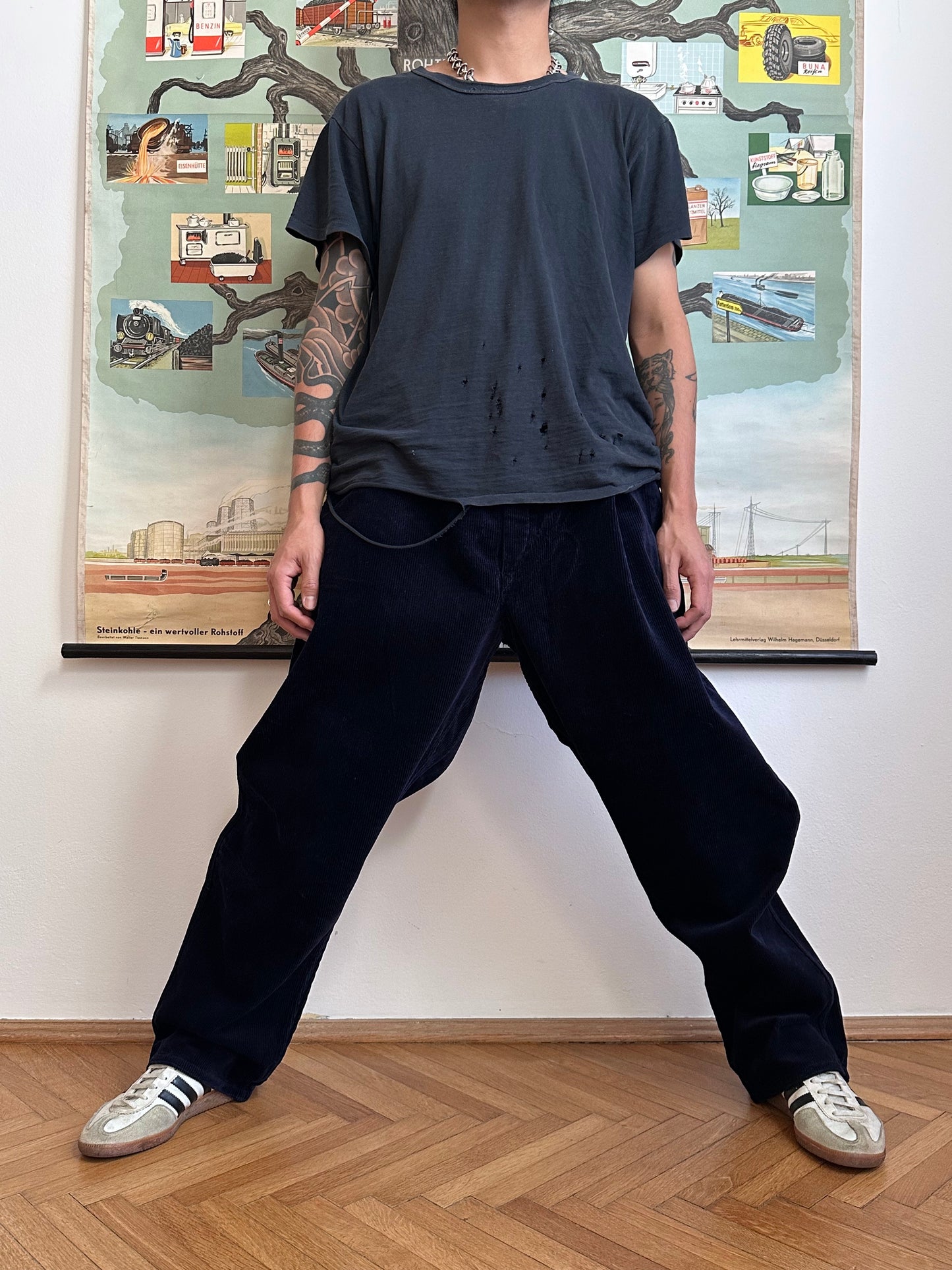 Vintage East German Corduroy work trousers Toto Praha Vintage clothing store Antique shop 70's 80's Germany over sized Prague 古着屋 プラハ ドイツワーク コーデュロイ ヴィンテージ 古着 アンティークショップ ユーロ古着 ユーロワーク フランス買い付け 古着卸 Showroom ショールーム 予約製 appointment 