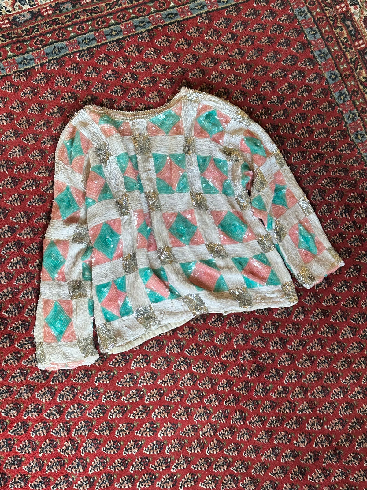 French silk sequins top