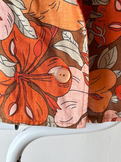 energetic flower shirt jacket