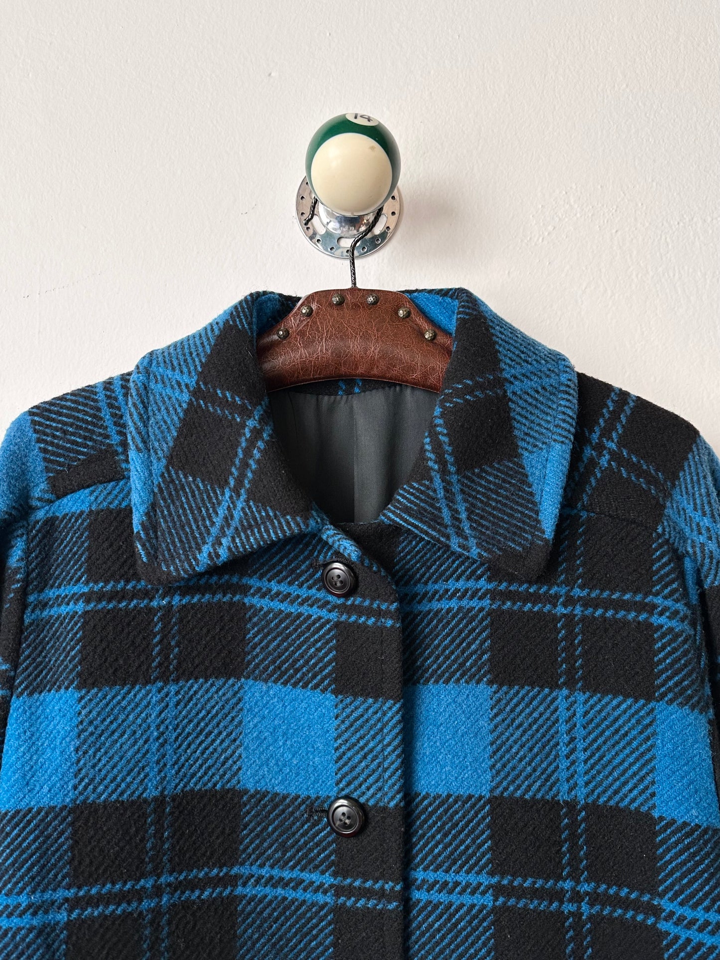 1980s VEB plaid wool coat