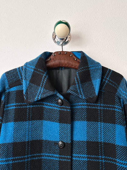 1980s VEB plaid wool coat
