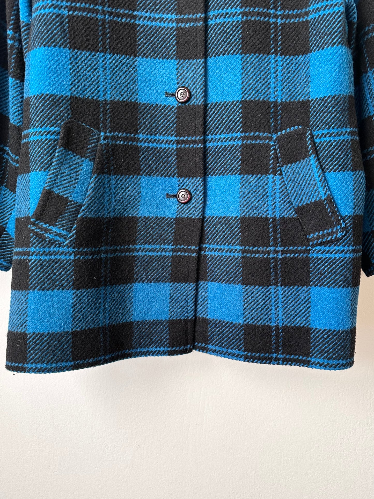 1980s VEB plaid wool coat