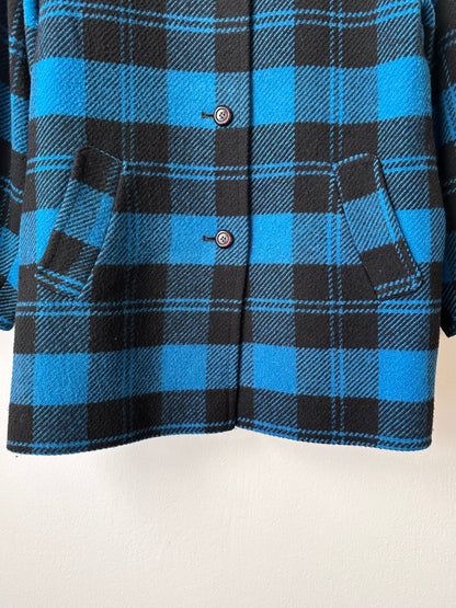 1980s VEB plaid wool coat