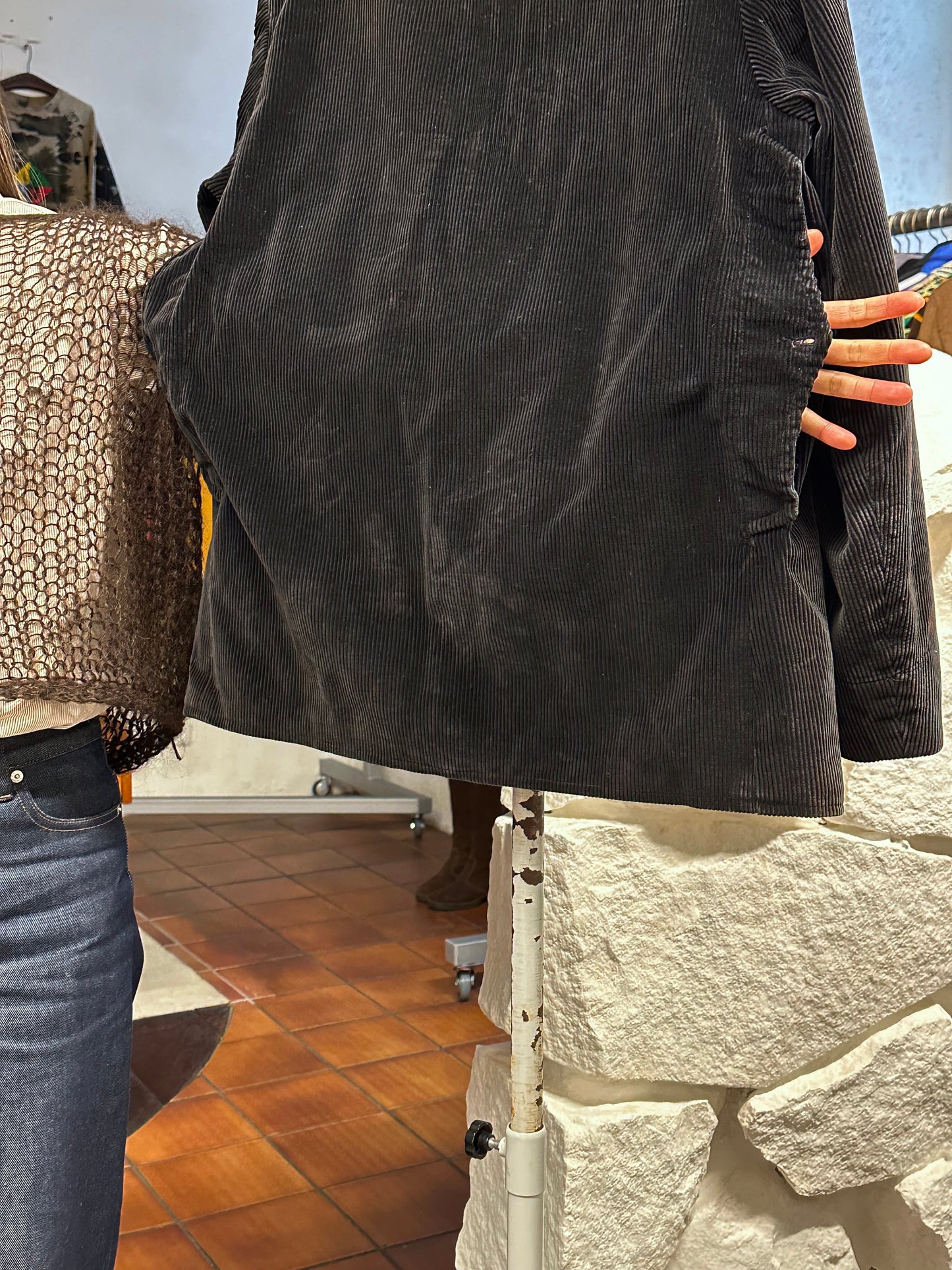 50's 60's 50年代 60年代 Hunting Jacket Made in France French vintage フレンチヴィンテージ Toto Praha 古着屋 プラハ Prague Vintage store Vintage clothing ハンティングジャケット フレンチワーク フランス買い付け 古着 ユーロ古着 ヨーロッパ古着 フランス古着 古着卸 Black corduroy コーデュロイ 黒