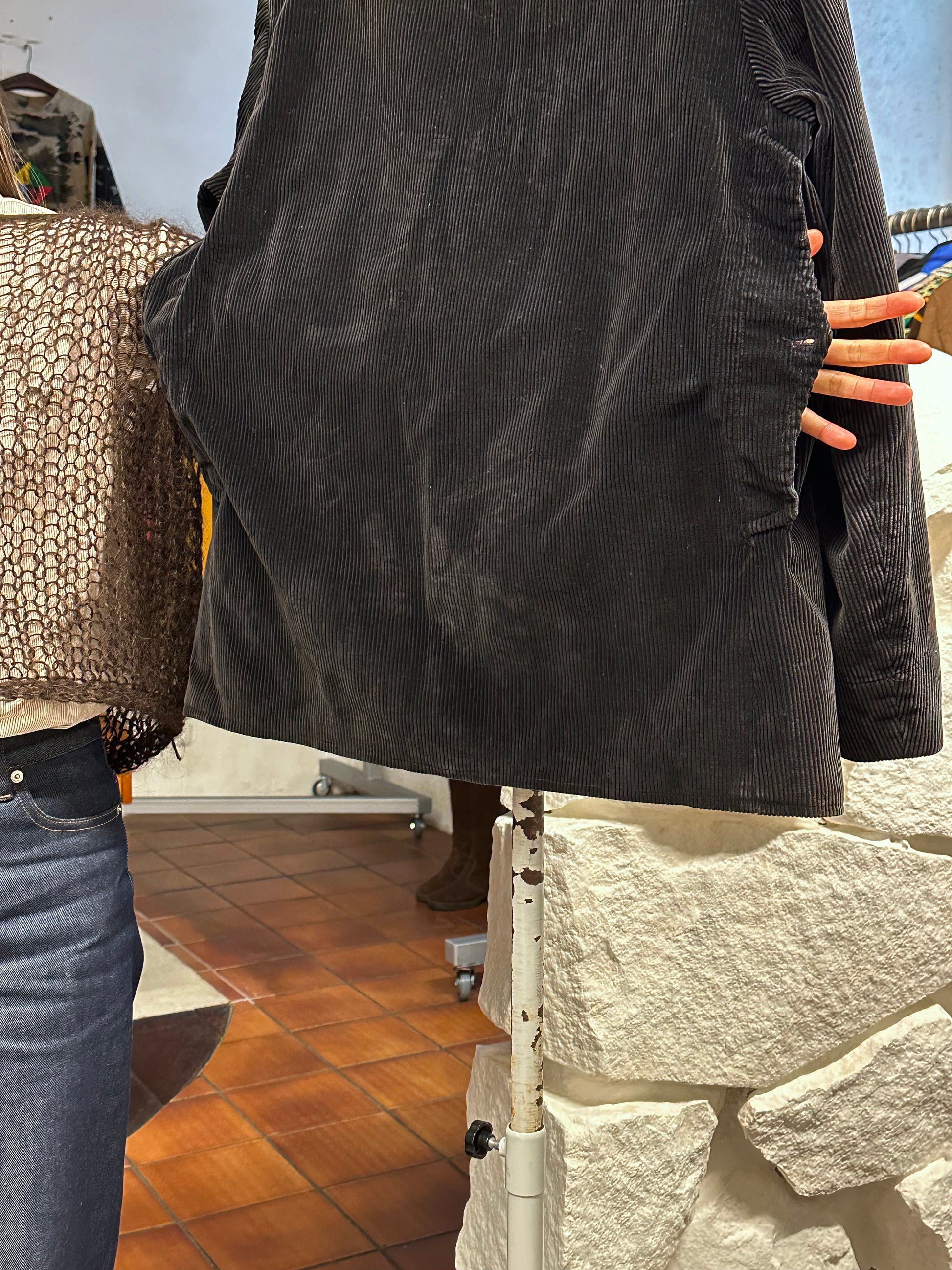 50's 60's 50年代 60年代 Hunting Jacket Made in France French vintage フレンチヴィンテージ Toto Praha 古着屋 プラハ Prague Vintage store Vintage clothing ハンティングジャケット フレンチワーク フランス買い付け 古着 ユーロ古着 ヨーロッパ古着 フランス古着 古着卸 Black corduroy コーデュロイ 黒