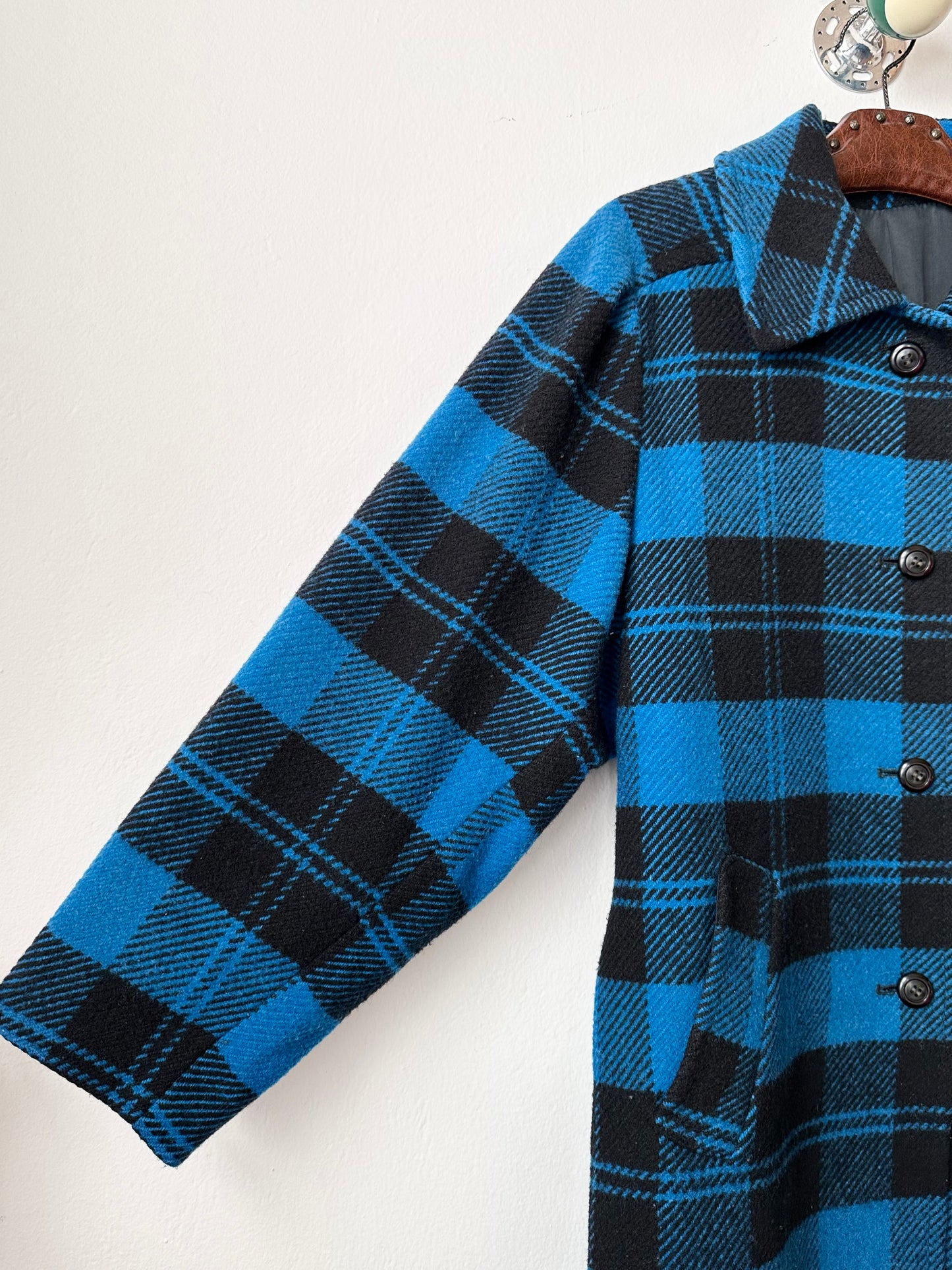 1980s VEB plaid wool coat