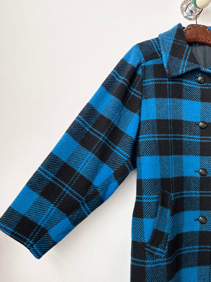 1980s VEB plaid wool coat
