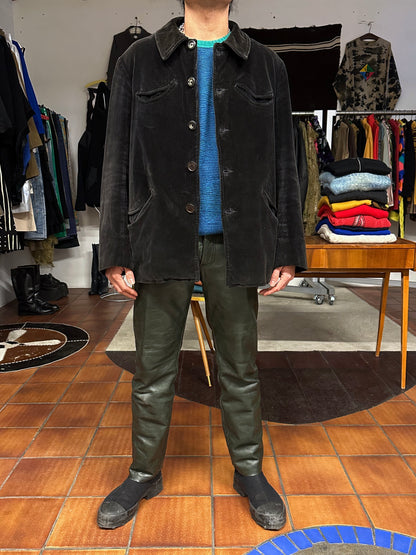 50's 60's 50年代 60年代 Hunting Jacket Made in France French vintage フレンチヴィンテージ Toto Praha 古着屋 プラハ Prague Vintage store Vintage clothing ハンティングジャケット フレンチワーク フランス買い付け 古着 ユーロ古着 ヨーロッパ古着 フランス古着 古着卸 Black corduroy コーデュロイ 黒