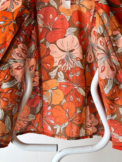 energetic flower shirt jacket