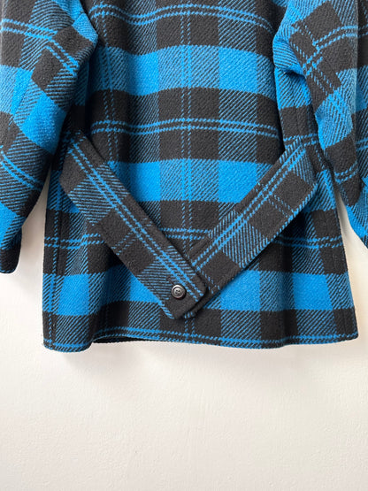 1980s VEB plaid wool coat