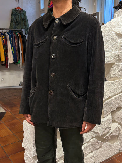 50's 60's 50年代 60年代 Hunting Jacket Made in France French vintage フレンチヴィンテージ Toto Praha 古着屋 プラハ Prague Vintage store Vintage clothing ハンティングジャケット フレンチワーク フランス買い付け 古着 ユーロ古着 ヨーロッパ古着 フランス古着 古着卸 Black corduroy コーデュロイ 黒