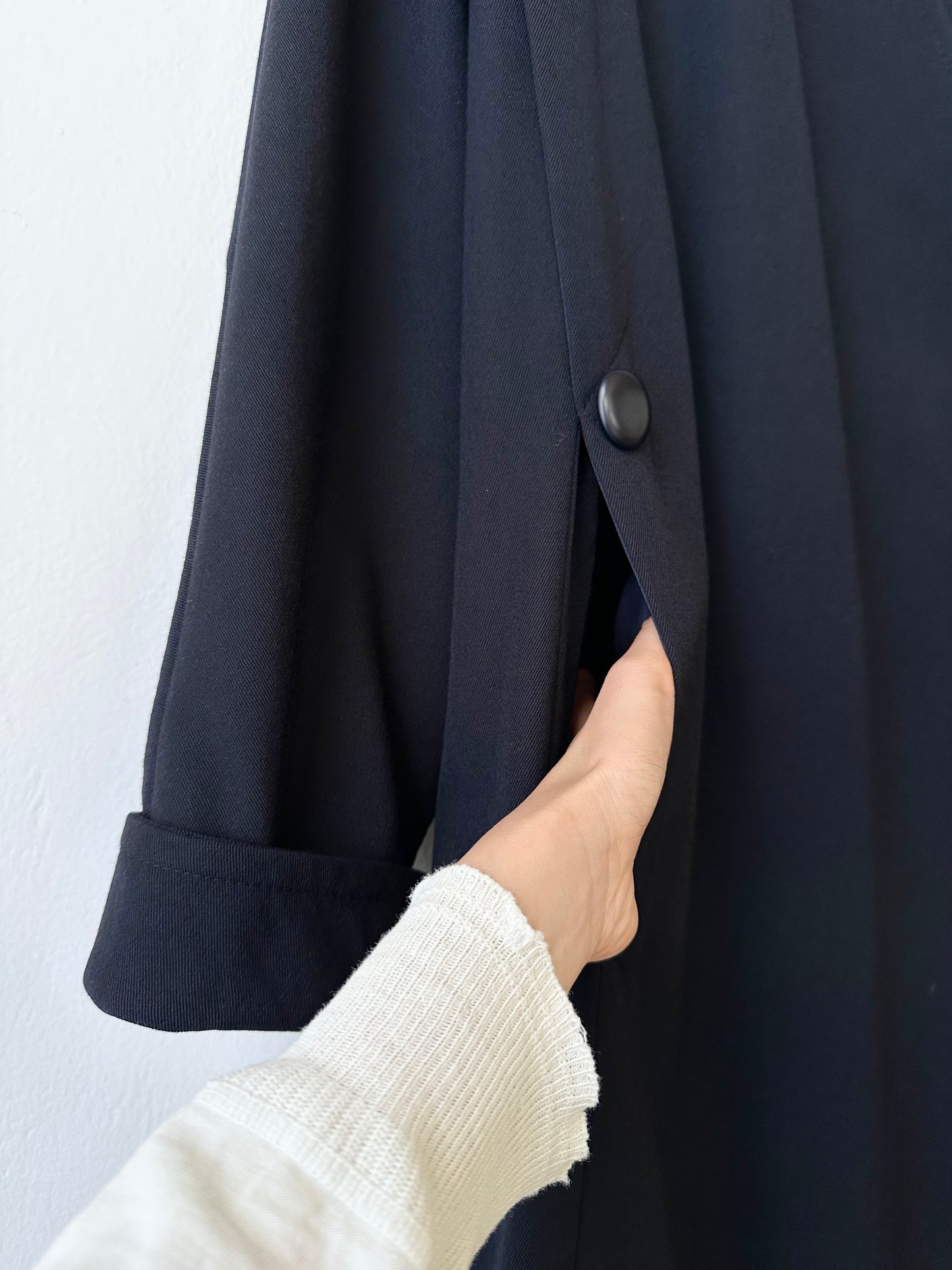 super cool wool coat with detachable hood