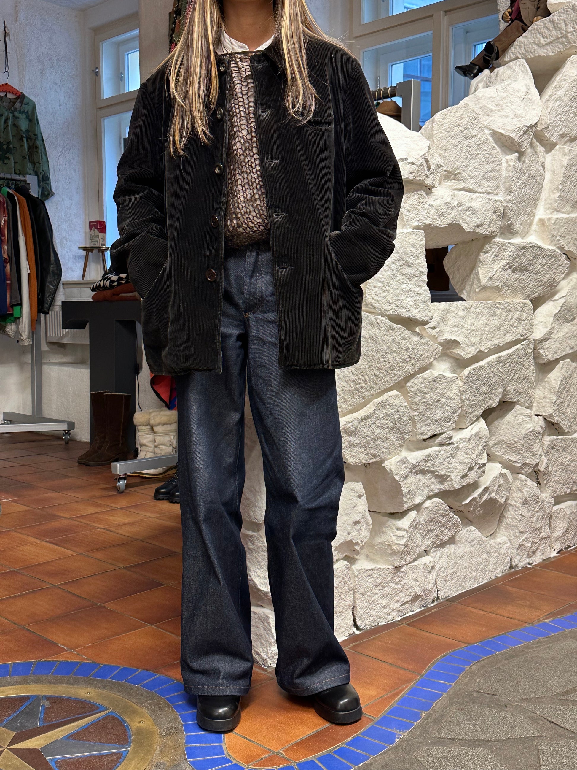 50's 60's 50年代 60年代 Hunting Jacket Made in France French vintage フレンチヴィンテージ Toto Praha 古着屋 プラハ Prague Vintage store Vintage clothing ハンティングジャケット フレンチワーク フランス買い付け 古着 ユーロ古着 ヨーロッパ古着 フランス古着 古着卸 Black corduroy コーデュロイ 黒