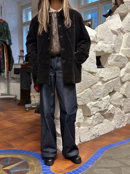 50's 60's 50年代 60年代 Hunting Jacket Made in France French vintage フレンチヴィンテージ Toto Praha 古着屋 プラハ Prague Vintage store Vintage clothing ハンティングジャケット フレンチワーク フランス買い付け 古着 ユーロ古着 ヨーロッパ古着 フランス古着 古着卸 Black corduroy コーデュロイ 黒