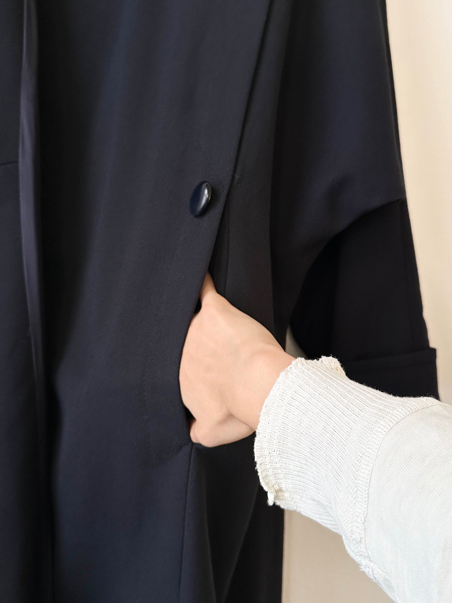 super cool wool coat with detachable hood