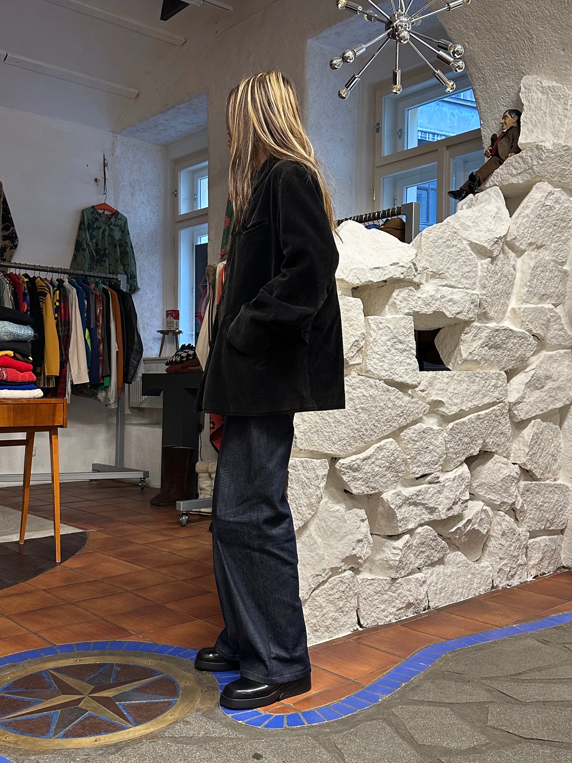 50's 60's 50年代 60年代 Hunting Jacket Made in France French vintage フレンチヴィンテージ Toto Praha 古着屋 プラハ Prague Vintage store Vintage clothing ハンティングジャケット フレンチワーク フランス買い付け 古着 ユーロ古着 ヨーロッパ古着 フランス古着 古着卸 Black corduroy コーデュロイ 黒