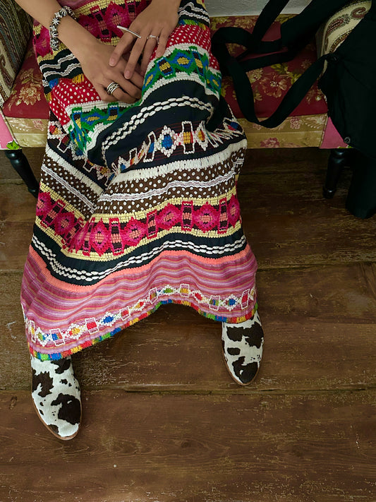 Handmade embroidery skirt W30
