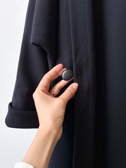 super cool wool coat with detachable hood