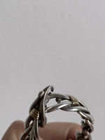 CHRISTOFLE silver and 18K gold chevron bracelet