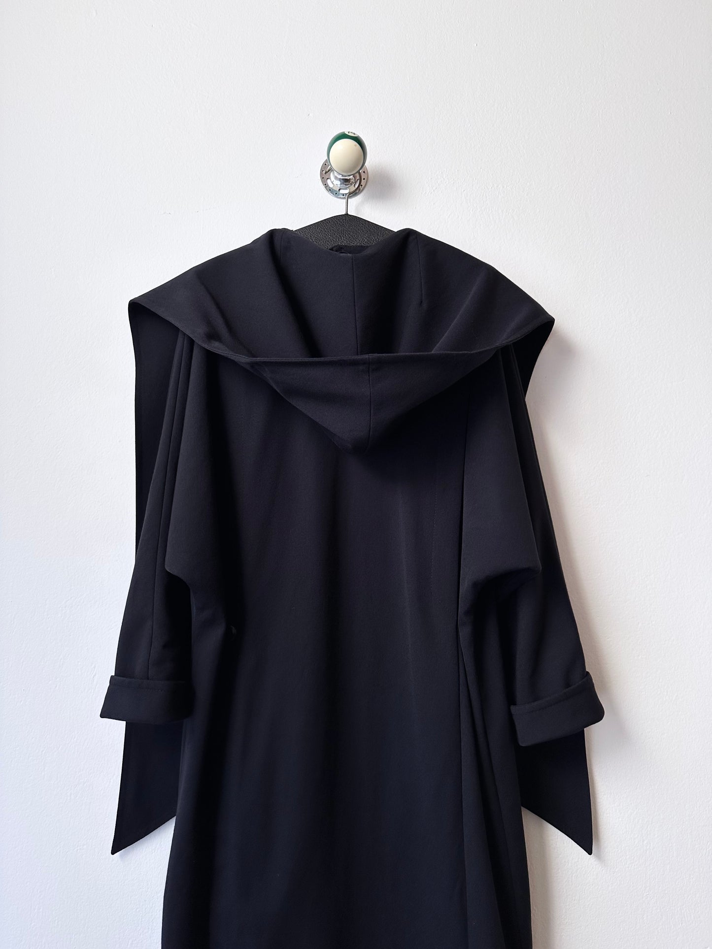 super cool wool coat with detachable hood