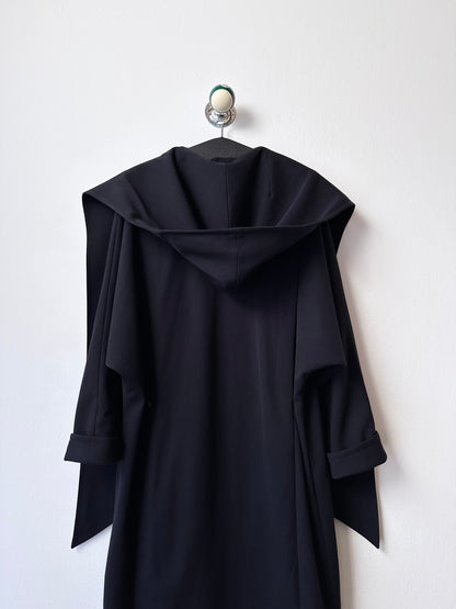 super cool wool coat with detachable hood