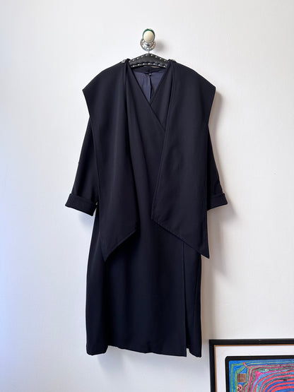 super cool wool coat with detachable hood