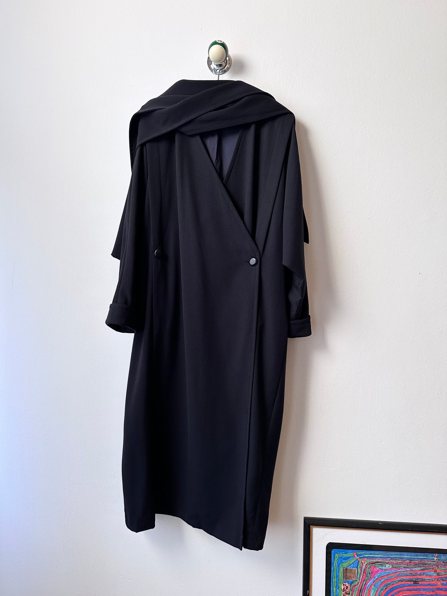 super cool wool coat with detachable hood