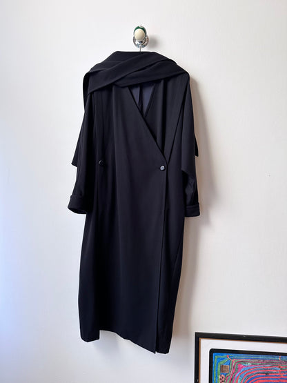 super cool wool coat with detachable hood