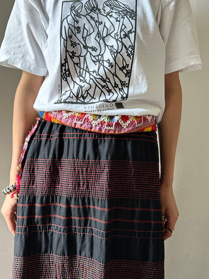 Handmade embroidery skirt W30