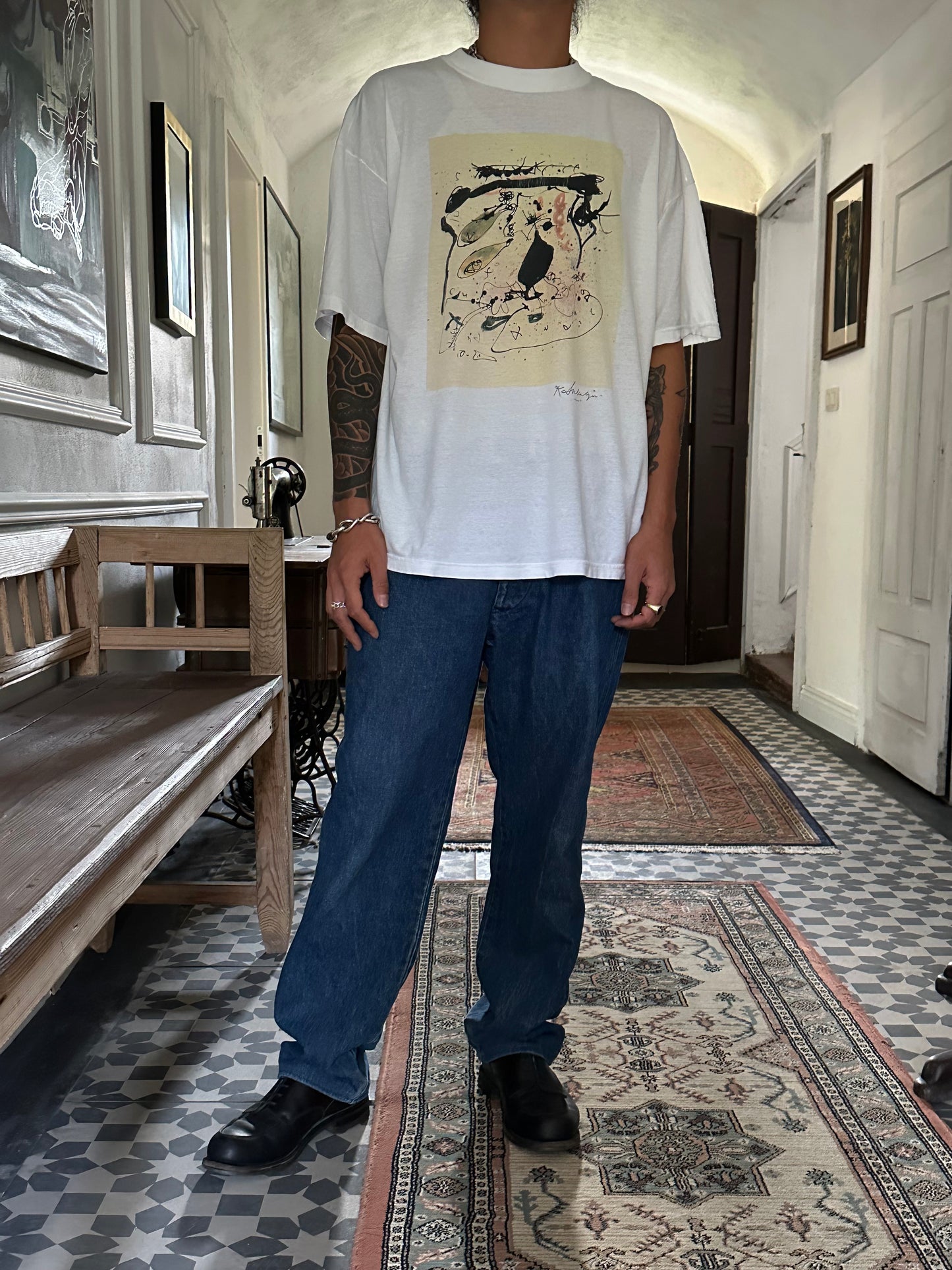 1990s Unknown art tee - XL