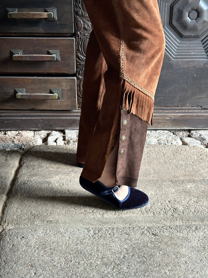 80s Italian suede cowgirl trouser W27
