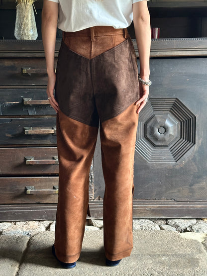80s Italian suede cowgirl trouser W27