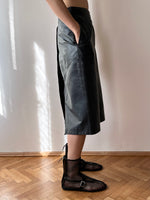 90s leather skirt with zip slit